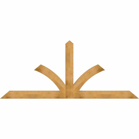 Ekena Millwork Richland Rough Sawn Timber Gable Bracket, Western Red Cedar, 108"W x 45"H x 4"D x 6"F, 10/12 Pitch GBW108X45X0406RIC00RWR